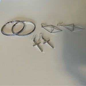 Silver earring bundle